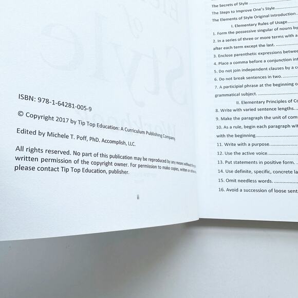 Elements of Style Text & Workbook William Strunk Jr. Set of 2 Writing Guides - Picture 2 of 9